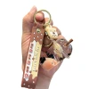 Bubble milk tea floating bear keychain, oil liquid flowing sand bottle pendant, car key accessory, pendant gift Item Picture